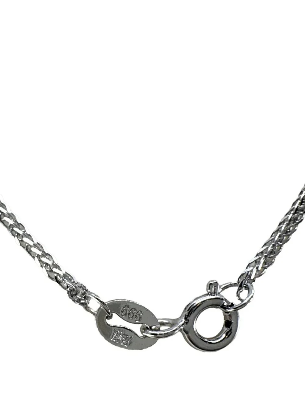 Solid 999 Fine Silver Chopin Chain Necklace 1.2mm 18